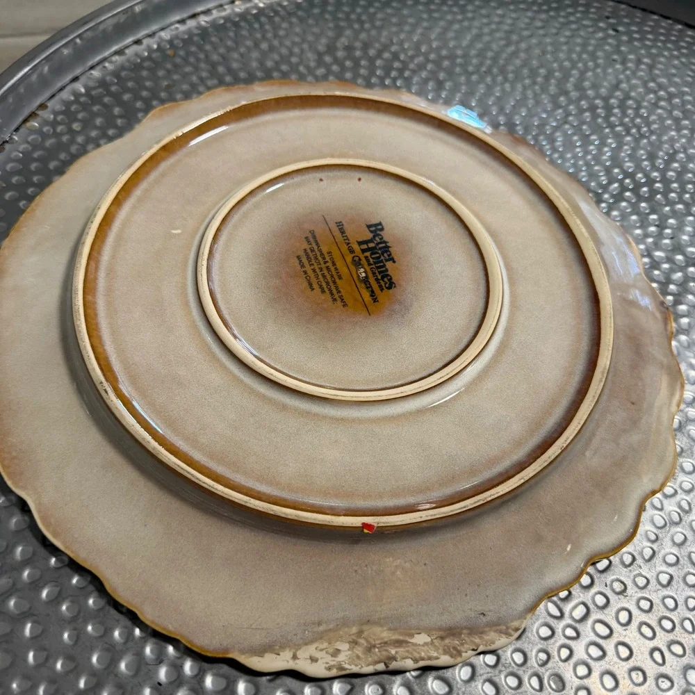 Better Homes and Gardens Turkey Serving Platter Thanksgiving Stoneware 12.5
